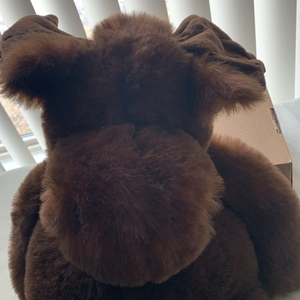 Cute brown moose. New condition. Approximately 22” from antlers to feet.